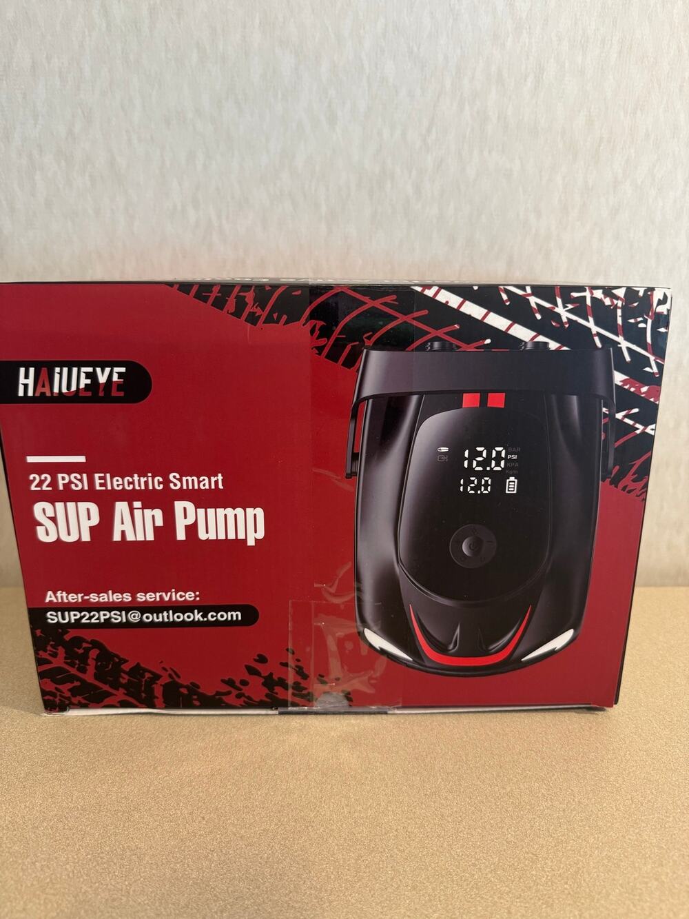 22 PSI Electric Smart SUP Air Pump Rechargeable 12000mAh Paddle Board Inflator